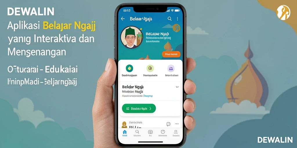 Antarmuka aplikasi Belajar Ngaji DEWALIN yang menarik dan intuitif.