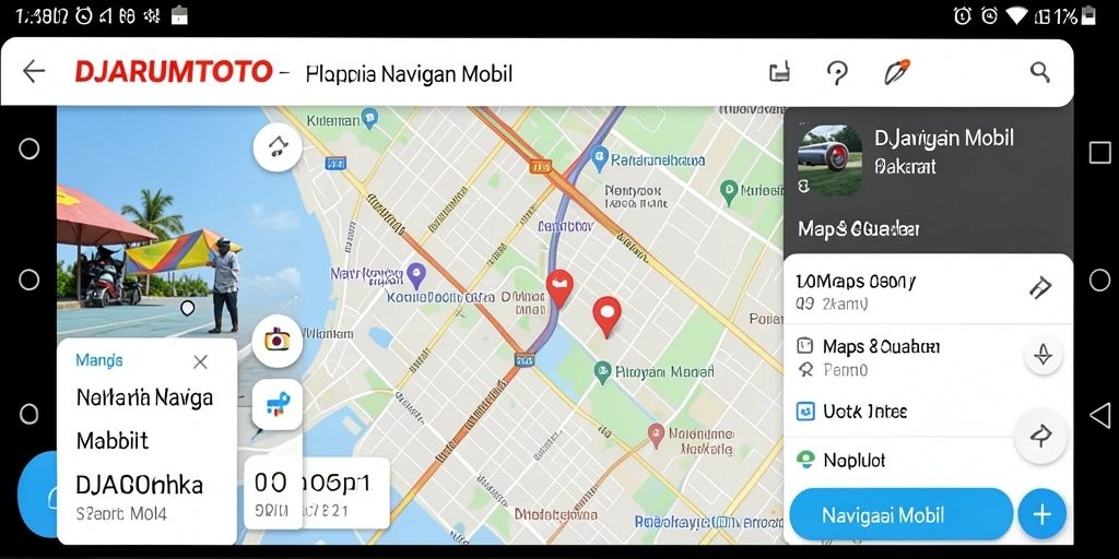 Tampilan antarmuka DJARUMTOTO memudahkan navigasi mobil.