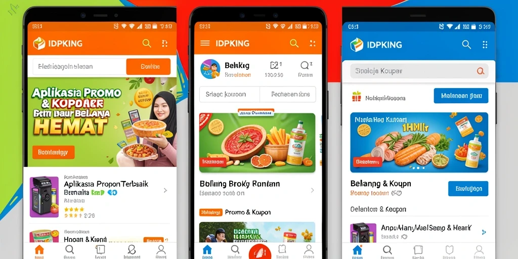 Tampilan antarmuka IDPKING dengan berbagai penawaran kupon.