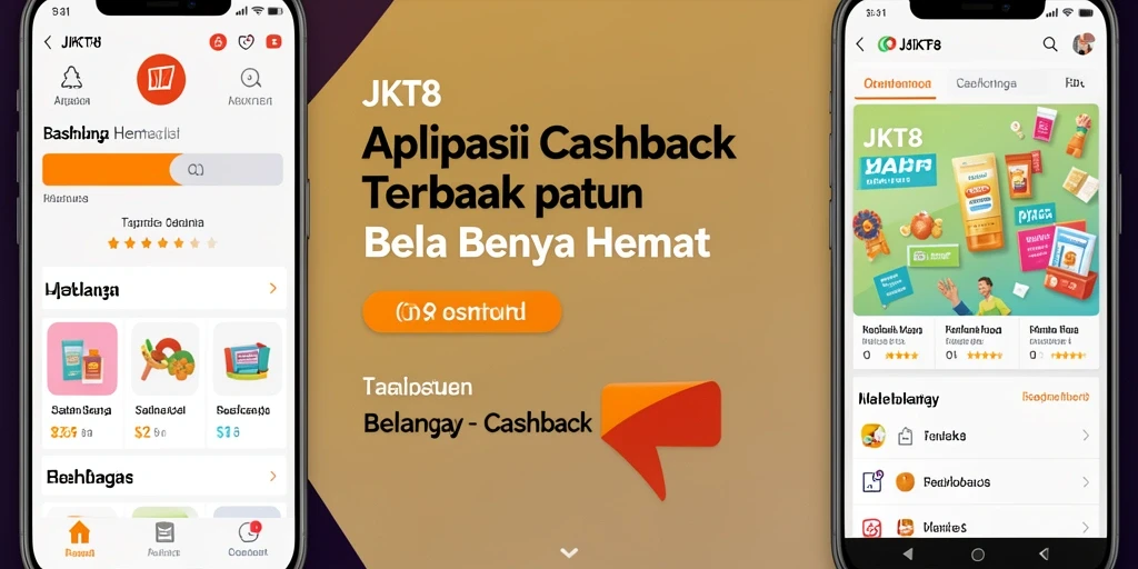 Tampilan antarmuka JKT8 dengan fitur Cashback yang menarik.