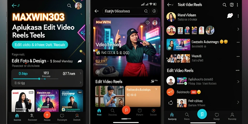 Tampilan antarmuka pengguna MAXWIN303 untuk pengeditan video Reels yang intuitif.