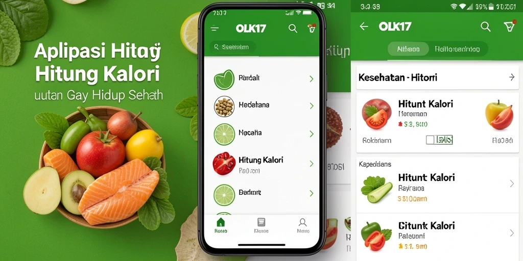 Tampilan antarmuka OLX17 yang ramah pengguna untuk Hitung Kalori.