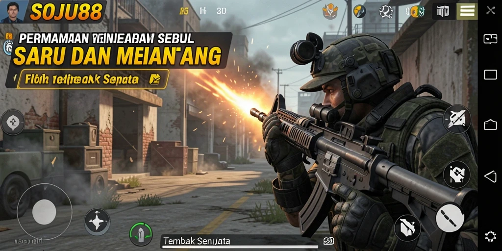 Antarmuka permainan SOJU88 yang menarik saat bertempur.