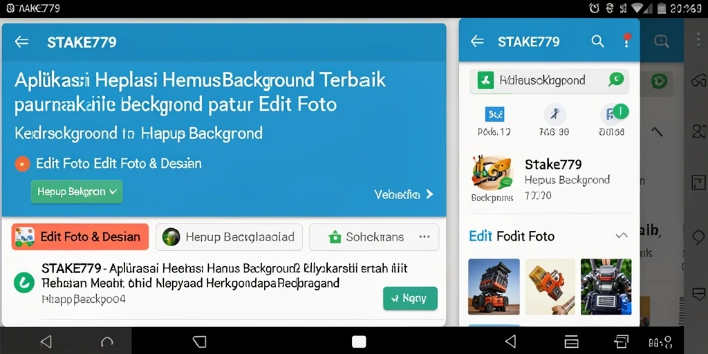 Antarmuka aplikasi STAKE779 untuk penghapusan latar belakang gambar.