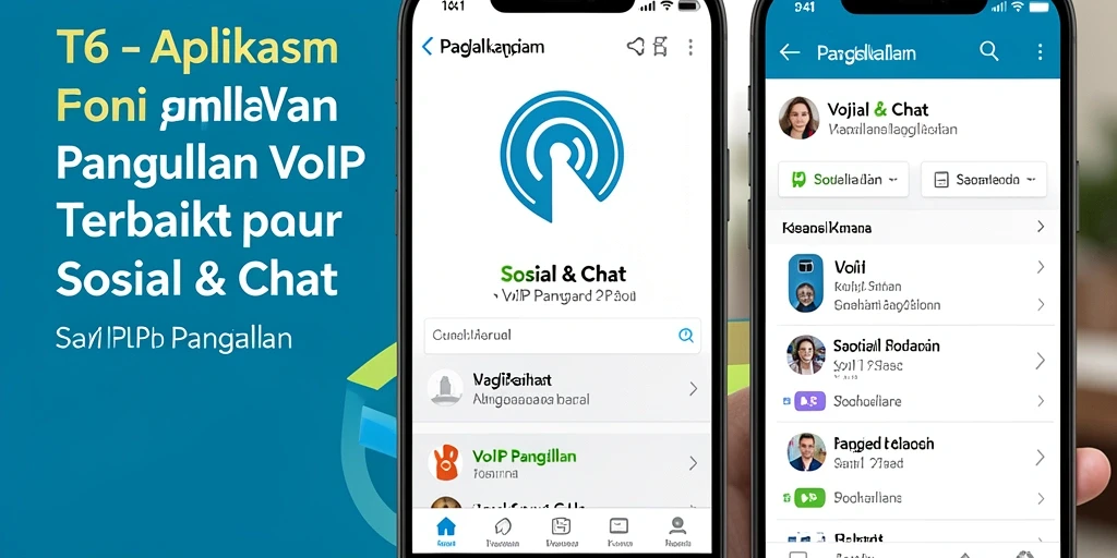 Screenshot utama T6 menunjukkan antarmuka panggilan VoIP yang intuitif.